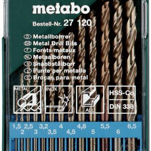 Metabo 627120000 Zestaw wierteł krętych do metalu 13 szt. 1.5 mm, 2 mm, 2.5 mm, 3 mm, 3.2 mm, 3.5 mm, 4 mm, 4.5 mm, 4.8 Metabo 627120000 Zestaw wierteł krętych do metalu 13 szt. 1.5 mm, 2 mm, 2.5 mm, 3 mm, 3.2 mm, 3.5 mm, 4 mm, 4.5 mm, 4.8