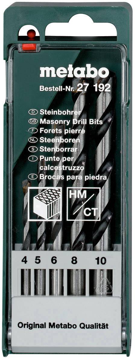 Zestaw wierteł krętych do kamienia Metabo 627192000 4 mm, 8 mm, 10 mm 1 szt. - obrazek 1