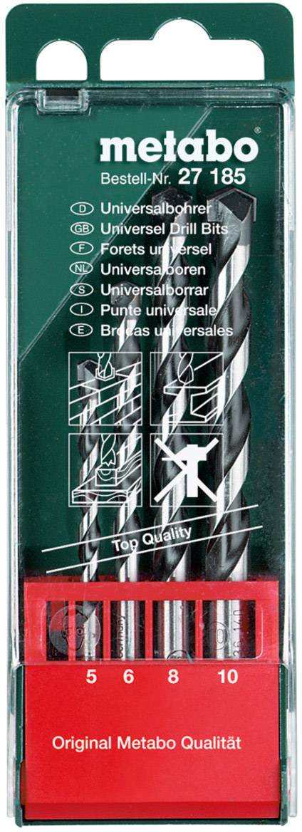 Metabo 627185000 4 szt. Komplet wierteł uniwersalnych drewno, kamień, beton, metal, tworzywo sztuczne, Metal nieżelazny - obrazek 1