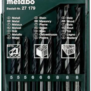 Metabo 627179000 Zestaw wierteł krętych do metalu 9 szt. 5 mm, 6 mm, 8 mm 1 szt. Metabo 627179000 Zestaw wierteł krętych do metalu 9 szt. 5 mm, 6 mm, 8 mm 1 szt.