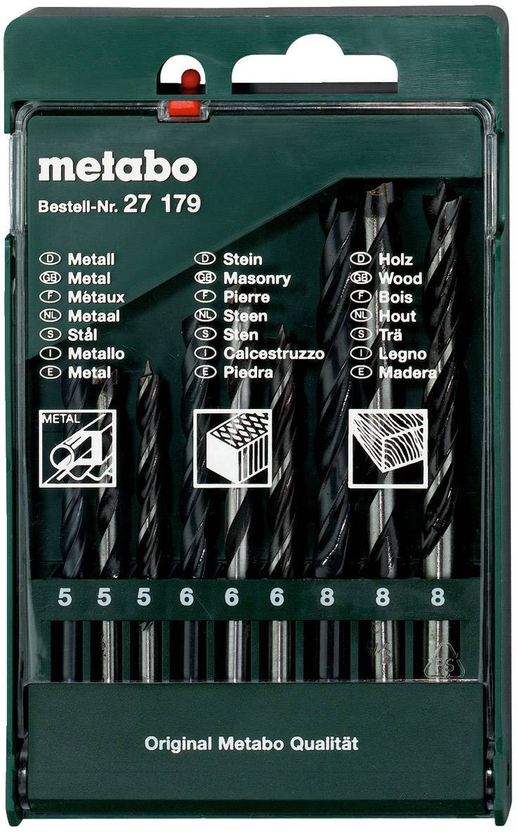 Metabo 627179000 Zestaw wierteł krętych do metalu 9 szt. 5 mm, 6 mm, 8 mm 1 szt. - obrazek 1