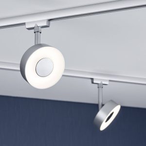 Lampa do systemu szynowego, wysokonapięciowego Paulmann Circle 95271 LED wbudowany na stałe 5 W LED 308 lm chrom (matowy Lampa do systemu szynowego, wysokonapięciowego Paulmann Circle 95271 LED wbudowany na stałe 5 W LED 308 lm chrom (matowy
