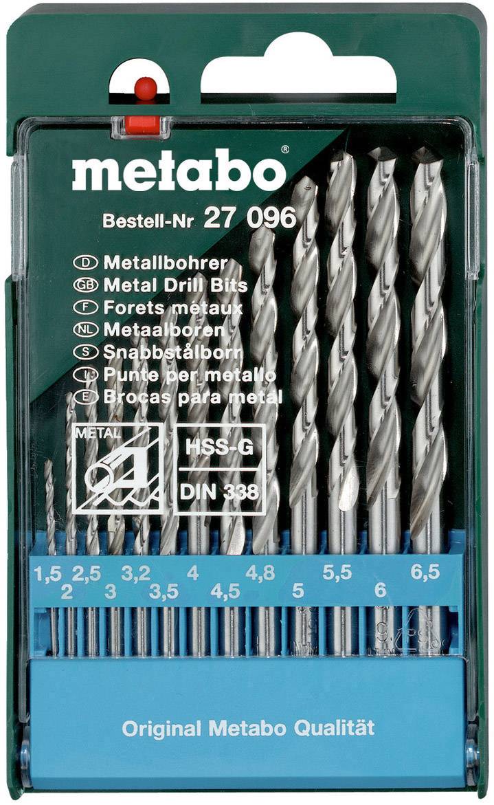 Metabo 627096000 627096000 HSS-G Zestaw wierteł krętych do metalu 13 szt. 1.5 mm, 2 mm, 2.5 mm, 3 mm, 3.2 mm, 3.5 mm, 4 - obrazek 1