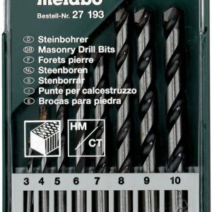 Zestaw wierteł krętych do kamienia Metabo 627193000 3 mm, 4 mm, 5 mm, 6 mm, 7 mm, 8 mm, 9 mm, 10 mm 1 szt. Zestaw wierteł krętych do kamienia Metabo 627193000 3 mm, 4 mm, 5 mm, 6 mm, 7 mm, 8 mm, 9 mm, 10 mm 1 szt.