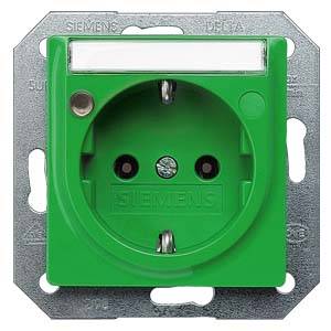 Siemens Osprzęt elektroinstalacyjny Gniazdo z uziemieniem Delta zielony 5UB1562 1 szt. - obrazek 1