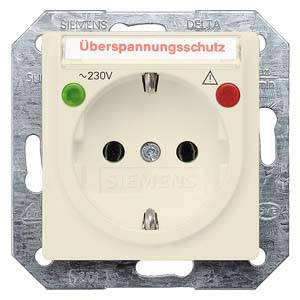 Siemens Osprzęt elektroinstalacyjny Gniazdo z uziemieniem Delta biały 5UB1565 1 szt. - obrazek 1