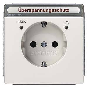 Siemens Osprzęt elektroinstalacyjny Gniazdo z uziemieniem Delta biały 5UB1858 1 szt. - obrazek 1