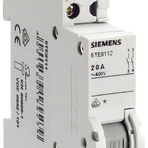 Wyłącznik szary 1 styk 6 mm² 20 A 2 NO Siemens 5TE8112 Wyłącznik szary 1 styk 6 mm² 20 A 2 NO Siemens 5TE8112