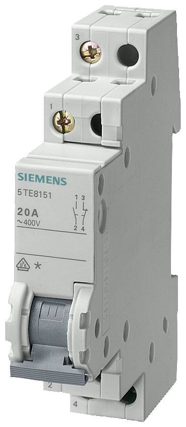 Przełącznik szary 20 A 2 NO, 2 NC Siemens 5TE8152 - obrazek 1
