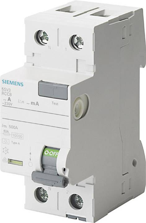 Wyłącznik różnicowoprądowy Siemens 5SV36166KL, 2 styki, 63 A, 0.3 A, 230 V - obrazek 1