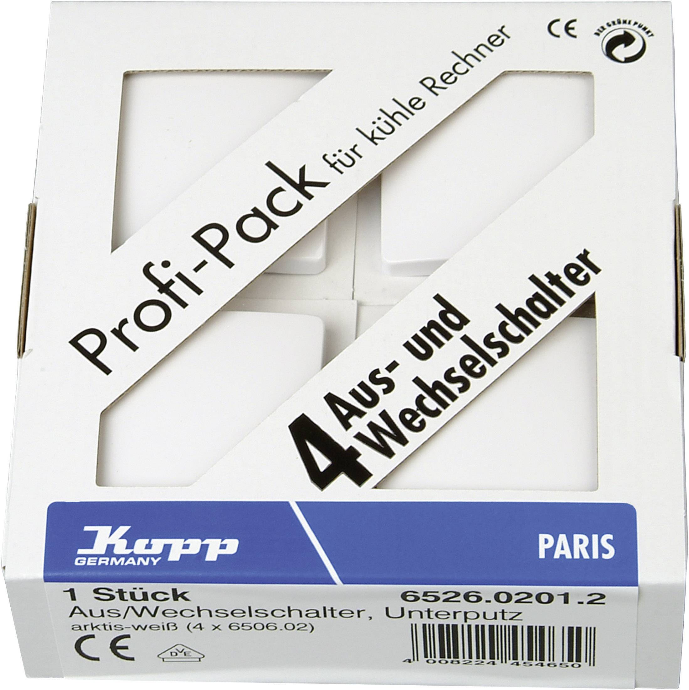 Kopp Płytka przycisku Przełącznik schodowy Paris biały 652602012 1 szt. - obrazek 1