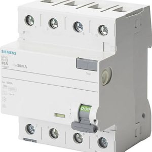 Wyłącznik różnicowoprądowy Siemens 5SV36446KK12, 4 styki, 40 A, 0.3 A, 400 V Wyłącznik różnicowoprądowy Siemens 5SV36446KK12, 4 styki, 40 A, 0.3 A, 400 V