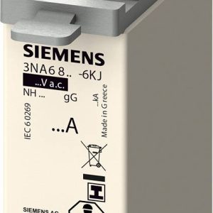 Siemens 3NA68206KJ Bezpiecznik użytkowy Kompatybilne bezpieczniki o rozmiarze 000 – 4 Rozmiar bezpiecznika = 0 50 A 690