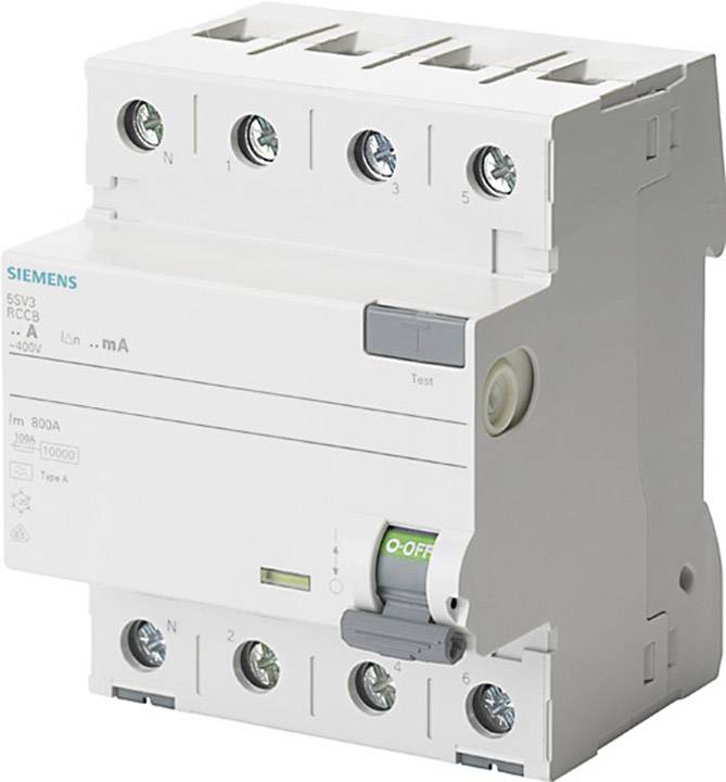 Siemens 5SV36426KL Wyłącznik różnicowoprądowy A 4 styki 25 A 0.3 A 400 V - obrazek 1