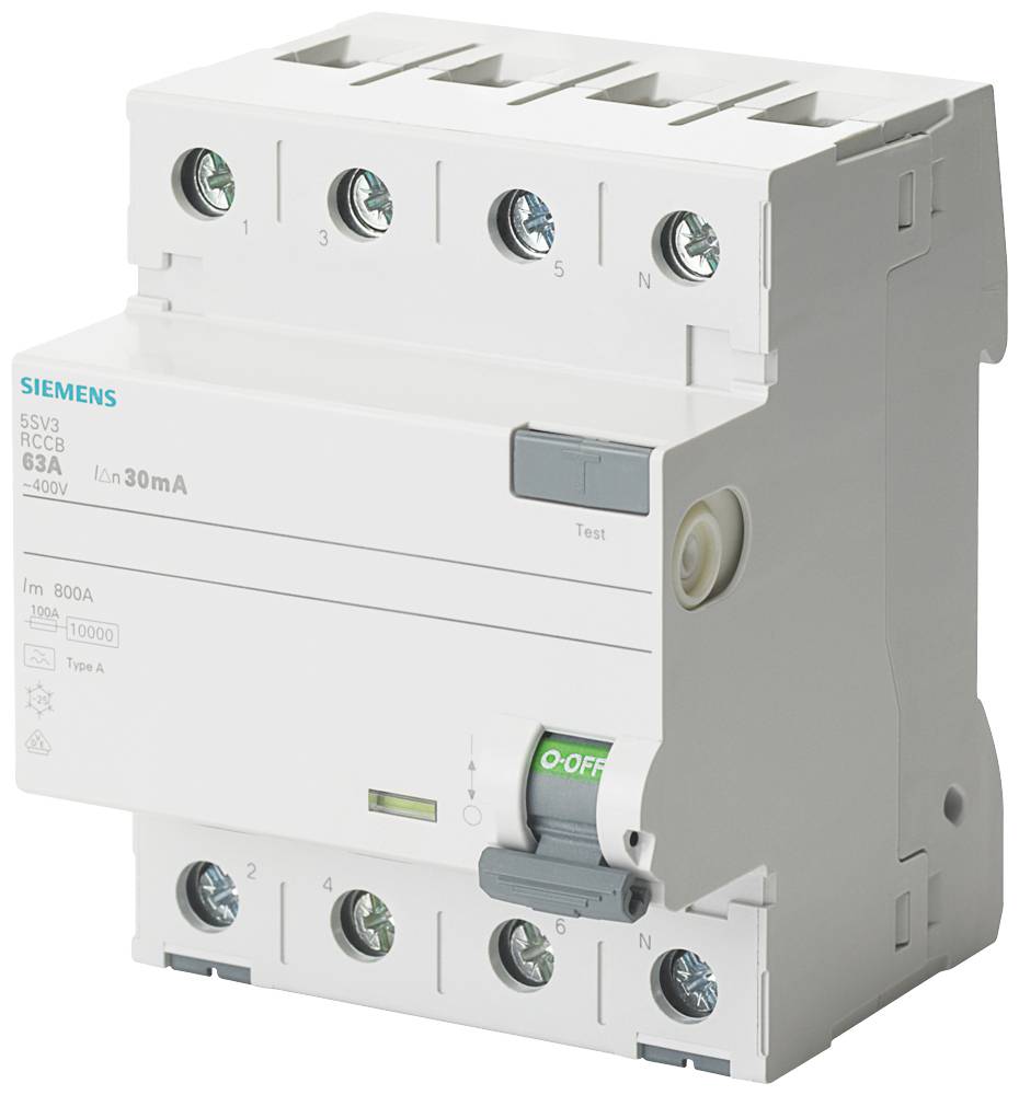 Siemens 5SV37446 Wyłącznik różnicowoprądowy A 4 styki 40 A 0.5 A 400 V - obrazek 1
