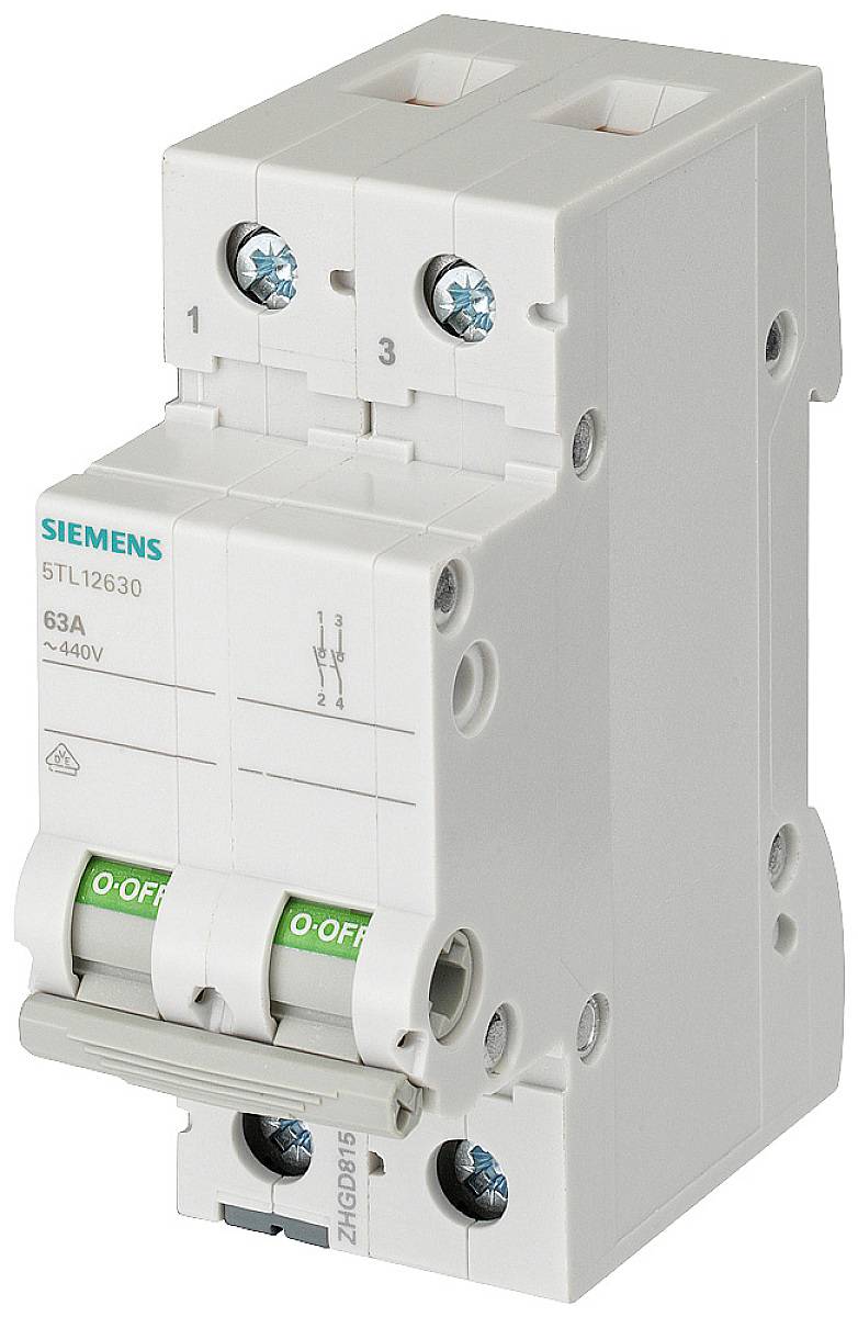 Wyłącznik szary 80 A 2 NO Siemens 5TL12800 - obrazek 1