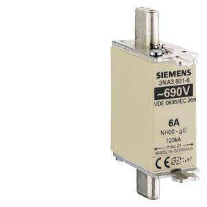 Siemens 3NA38016 Bezpiecznik użytkowy Kompatybilne bezpieczniki o rozmiarze 000 - 4 Rozmiar bezpiecznika = 0 6 A 690 V 3 - obrazek 1