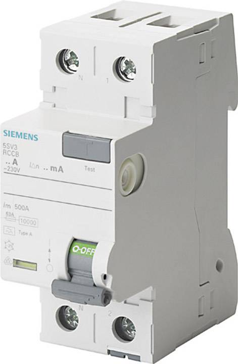 Wyłącznik różnicowoprądowy Siemens 5SV33166KL, 2 styki, 63 A, 0.03 A, 230 V - obrazek 1