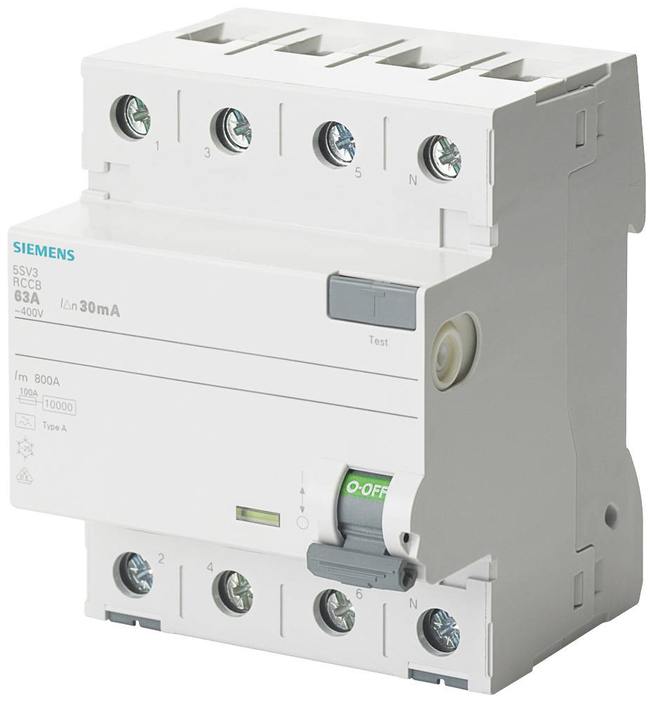 Siemens 5SV33426KK01 Wyłącznik różnicowoprądowy 4 styki 25 A 0.03 A 400 V - obrazek 1