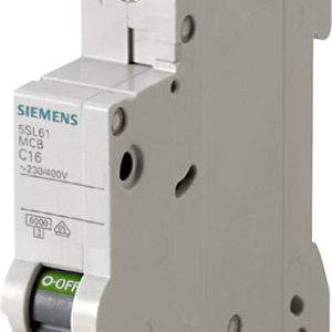 Siemens 5SL61637 5SL6163-7 Wyłącznik automatyczny 1 styk 63 A 230 V, 400 V Siemens 5SL61637 5SL6163-7 Wyłącznik automatyczny 1 styk 63 A 230 V, 400 V