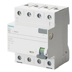 Wyłącznik różnicowoprądowy Siemens 5SV36448, 40 A, 0.3 A, 400 V Wyłącznik różnicowoprądowy Siemens 5SV36448, 40 A, 0.3 A, 400 V