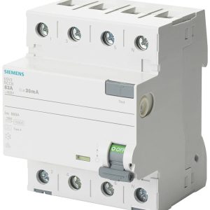 Wyłącznik różnicowoprądowy Siemens 5SV36546, 40 A, 0.3 A, 500 V Wyłącznik różnicowoprądowy Siemens 5SV36546, 40 A, 0.3 A, 500 V