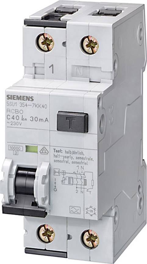 Wyłącznik różnicowoprądowy/automatyczny Siemens 5SU13547KK20 2 styki 20 A 0.03 A 230 V - obrazek 1