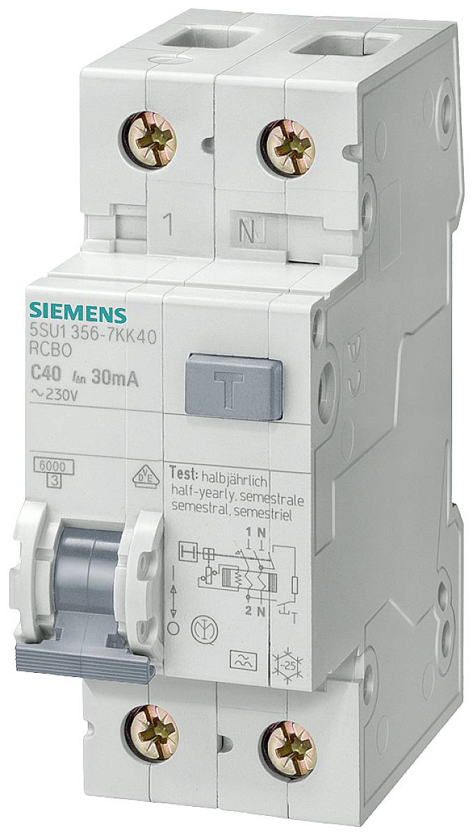 Wyłącznik różnicowoprądowy/automatyczny Siemens 5SU16567KK25 2 styki 25 A 0.3 A 230 V - obrazek 1