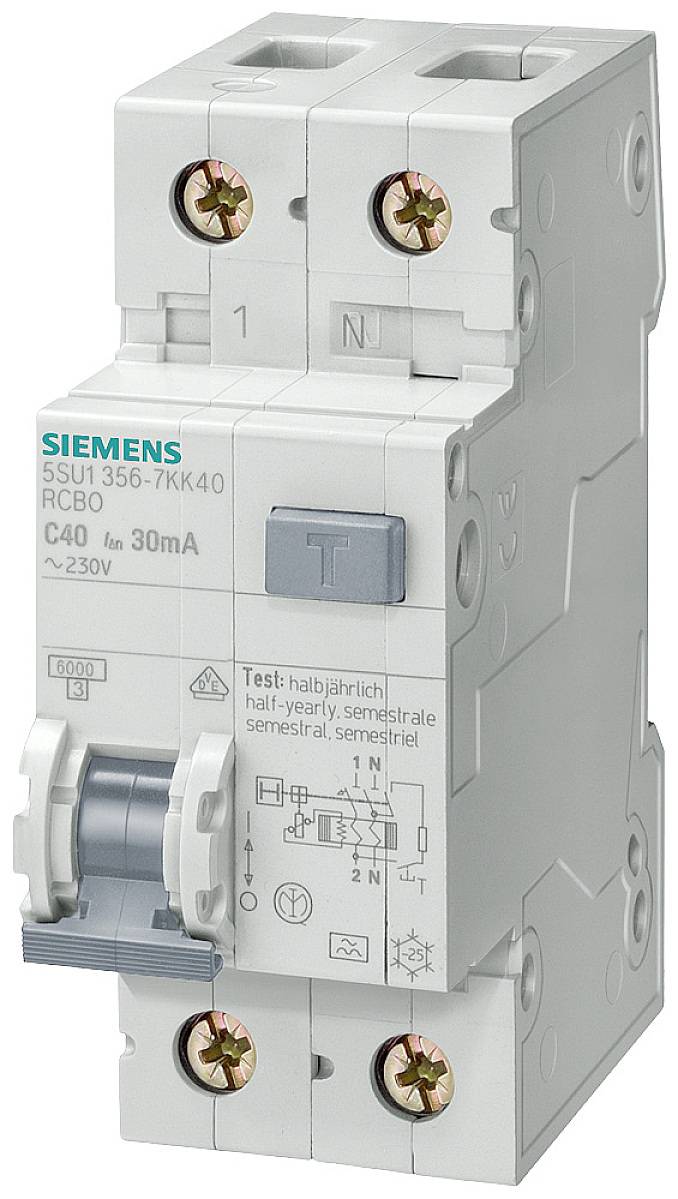 Wyłącznik różnicowoprądowy/automatyczny Siemens 5SU16567KK40 2 styki 40 A 0.3 A 230 V - obrazek 1