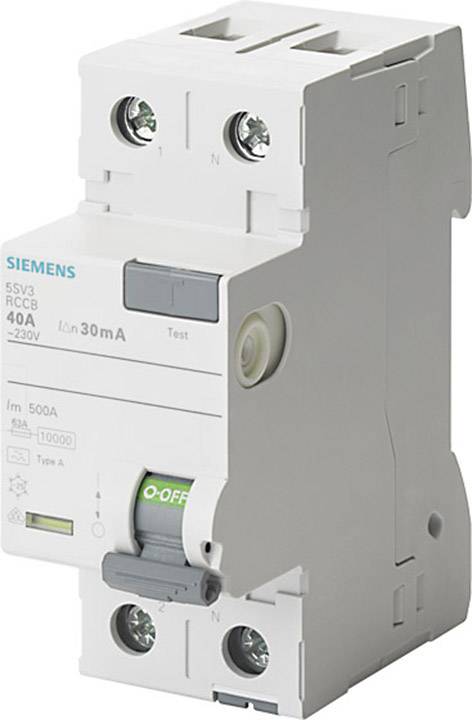 Siemens 5SV33116 Wyłącznik różnicowoprądowy A 2 styki 16 A 0.03 A 230 V - obrazek 1