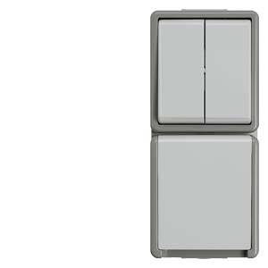 Siemens Osprzęt elektroinstalacyjny Gniazdo z uziemieniem Delta szary 5TA4825 1 szt. - obrazek 1