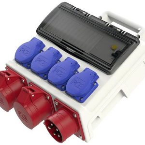Tablica rozdzielcza PCE 9004006, 400V, 16A, IP44, 4 gniazda 230 V, 2CEE 16 A 380 V Tablica rozdzielcza PCE 9004006, 400V, 16A, IP44, 4 gniazda 230 V, 2CEE 16 A 380 V