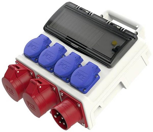 Tablica rozdzielcza PCE 9004006, 400V, 16A, IP44, 4 gniazda 230 V, 2CEE 16 A 380 V