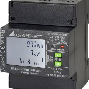 Gossen Metrawatt U2389-V015 U2389-V015 Licznik pradu trójfazowy przekładnikowy cyfrowy Zezwolenie MID: tak 1 szt. Gossen Metrawatt U2389-V015 U2389-V015 Licznik pradu trójfazowy przekładnikowy cyfrowy Zezwolenie MID: tak 1 szt.
