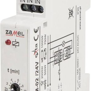 Licznik (Timer) do oświetlenia klatki schodowej Zamel ASM-02/24V 1 szt.