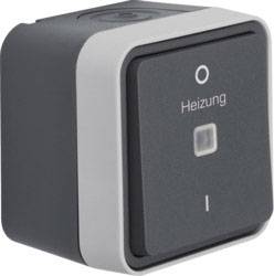 Wyłącznik bezpieczeństwa, W.1 powierzchniowy Berker 35623505, IP55, 250 V/AC, szary, szary błyszczący - obrazek 1