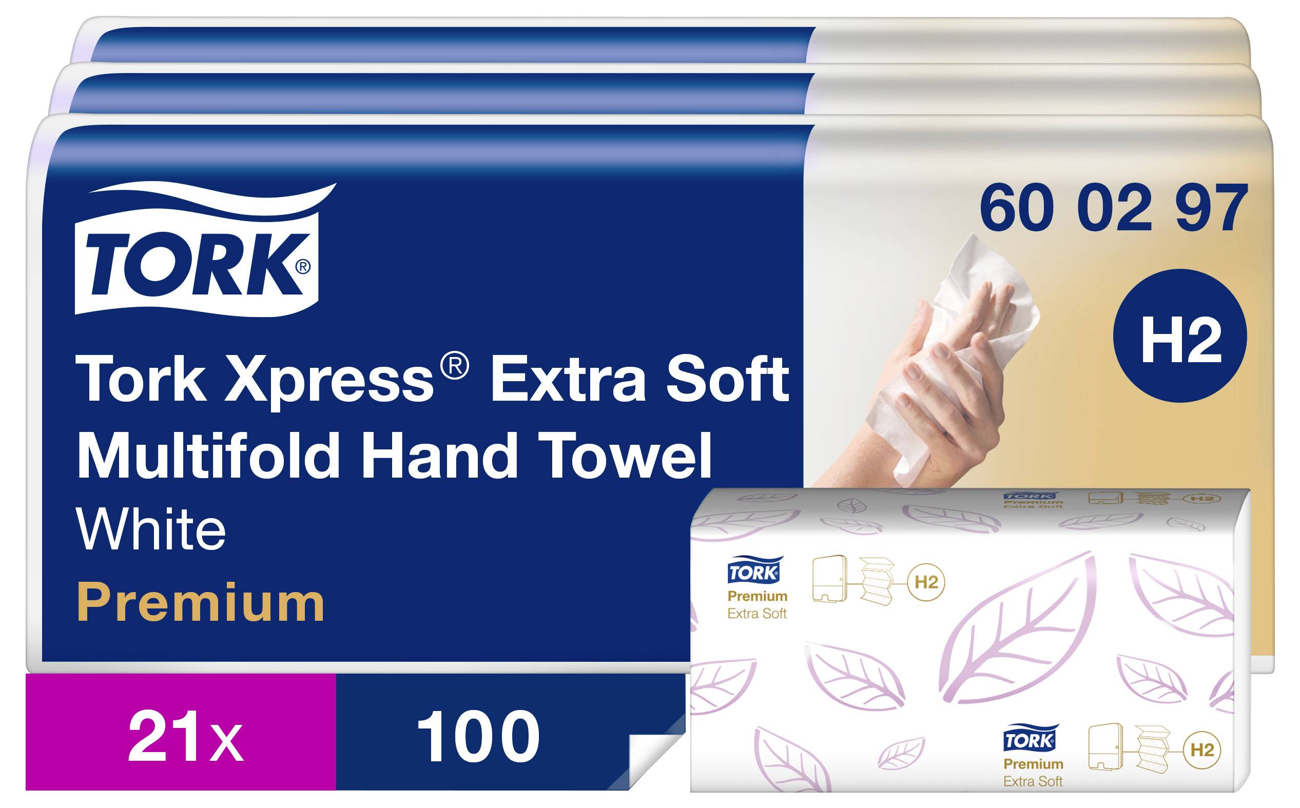 TORK 600297 Xpress Multifold Premium Ręczniki papierowe (D x S) 34 cm x 21.2 cm biały 2100 szt. - obrazek 1