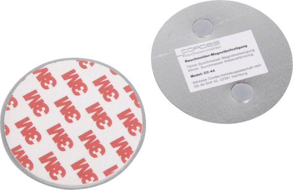 Cordes Haussicherheit CC-44 Mocowanie magnetyczne do czujek dymu zaw. magnetyczne mocowanie (Ø x W) 70 mm x 3 mm