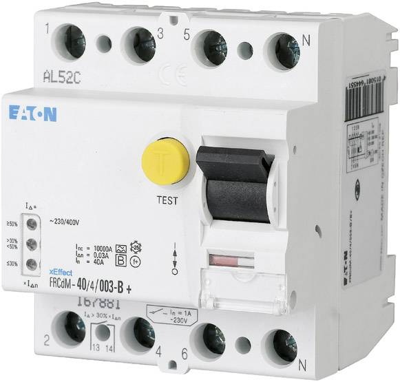 Eaton 167881 Wyłącznik róznicowoprądowy 4 styki 40 A 0.03 A 240 V, 415 V - obrazek 1
