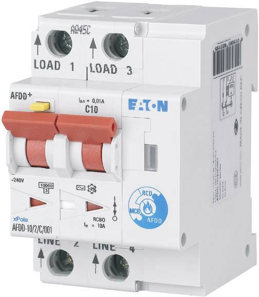 Eaton 187165 Przełącznik ochrony przeciwpożarowej 2 styki 10 A 0.01 A 230 V/AC 1 szt. - obrazek 1