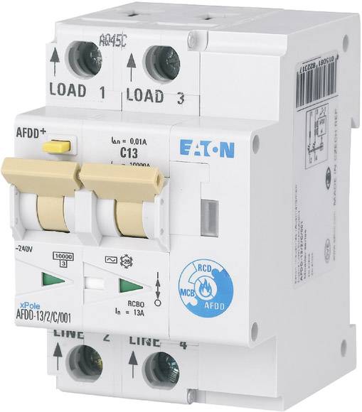 Eaton 187183 Przełącznik ochrony przeciwpożarowej 2 styki 13 A 0.01 A 230 V/AC 1 szt. - obrazek 1