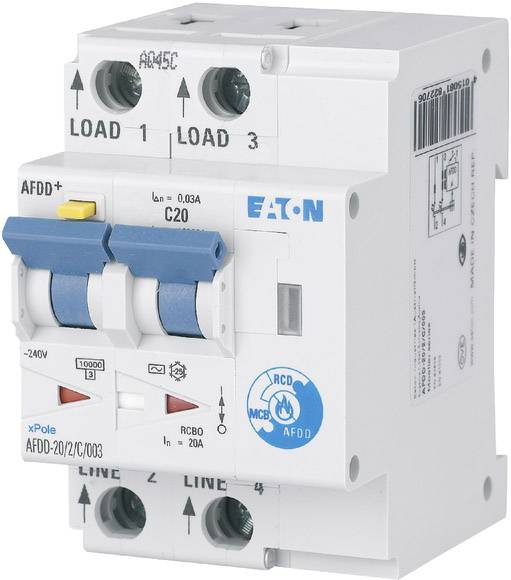 Eaton 187219 Przełącznik ochrony przeciwpożarowej 2 styki 20 A 0.03 A 230 V/AC 1 szt. - obrazek 1