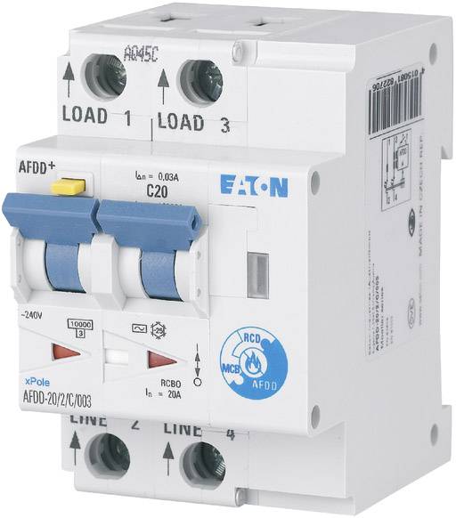 Eaton 187220 Przełącznik ochrony przeciwpożarowej 2 styki 20 A 0.03 A 230 V/AC 1 szt. - obrazek 1