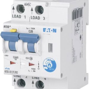 Eaton 187222 Przełącznik ochrony przeciwpożarowej 2 styki 20 A 0.03 A 230 V/AC 1 szt. Eaton 187222 Przełącznik ochrony przeciwpożarowej 2 styki 20 A 0.03 A 230 V/AC 1 szt.