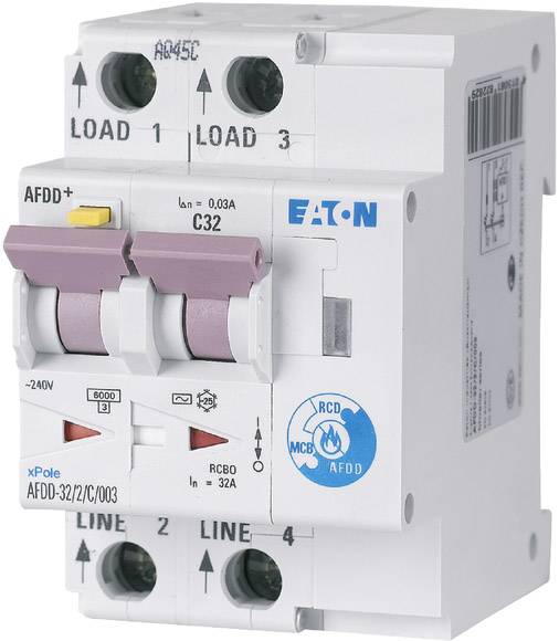 Eaton 187232 Przełącznik ochrony przeciwpożarowej 2 styki 32 A 0.03 A 230 V/AC 1 szt. - obrazek 1