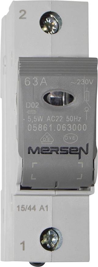 Mersen 05861.063000 Rozłącznik bezpiecznikowy Rozmiar bezpiecznika = D02 63 A 400 V 1 szt. - obrazek 1