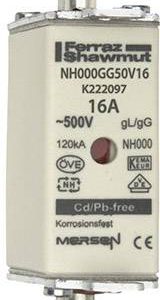 Mersen 1B635.000000 Bezpiecznik NH Rozmiar bezpiecznika = 000 16 A 500 V 1 szt.