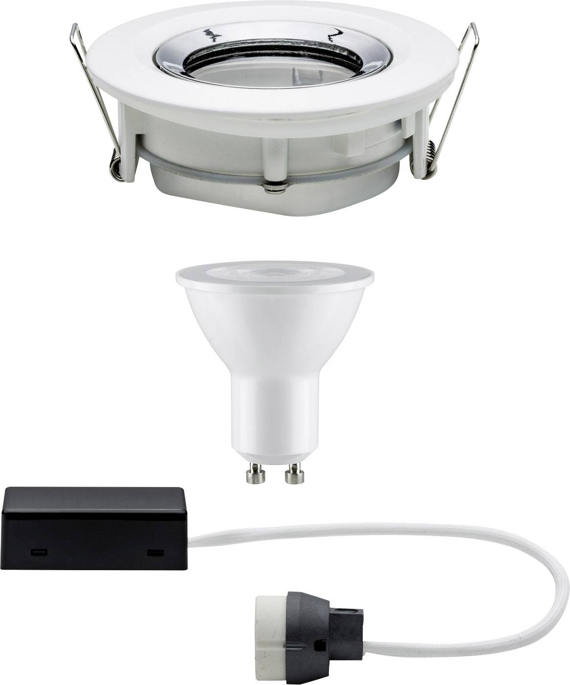 Lampa łazienkowa do zabudowy Paulmann 92903 7 W GU10 460 lm IP65 230 V aluminium, cynk biały (matowy), chrom - obrazek 1