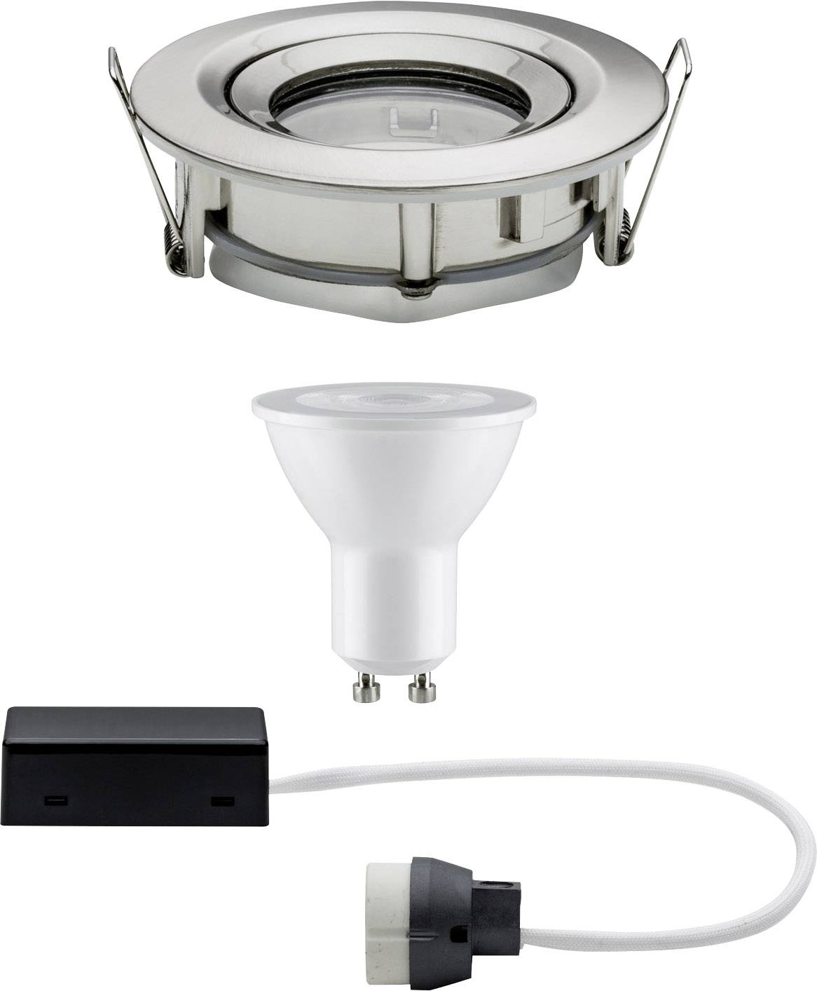 Wbudowane oświetlenie łazienkowe Paulmann Nova 92899 LED GU10 7 W żelazowy (szczotkowany) 460 lm - obrazek 1