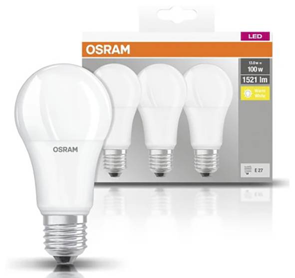 Żarówka LED OSRAM HOMELIGHTING 4058075819412 E-27 14 W = 100 W 1521 lm ciepła biel 3 szt. - obrazek 1